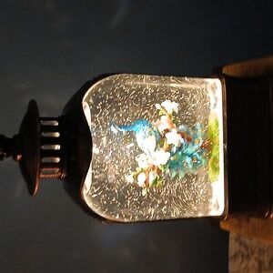 Cracker Barrel Bronze Lantern with Peacock Motif